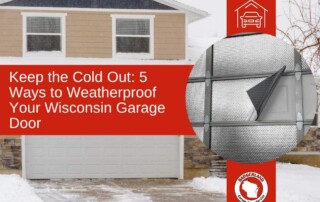 Garage door insulation upgrade shown as part of weatherproofing service Badgerland Garage Door provides for Wisconsin homes in cold weather.