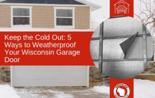 Garage door insulation upgrade shown as part of weatherproofing service Badgerland Garage Door provides for Wisconsin homes in cold weather.
