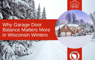 Snowy house scene in Wisconsin highlights the importance of garage door repair in Wisconsin winters.| Badgerland Garage Door Service – Green Bay & Appleton Garage Door Repair